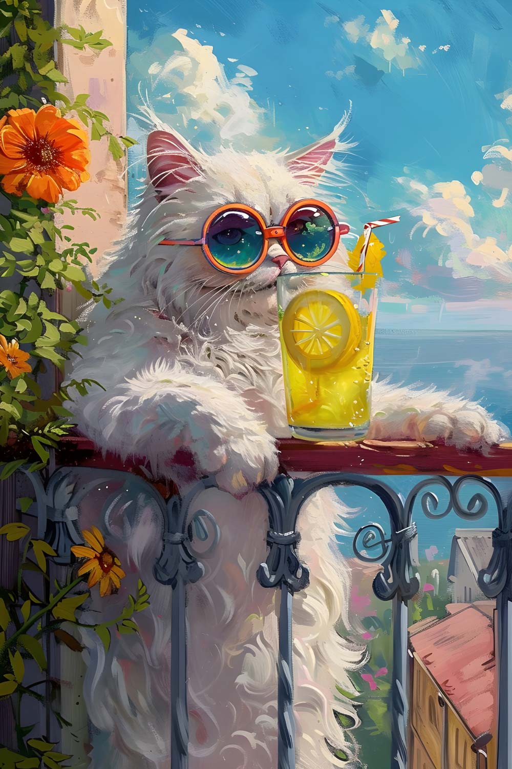 Chill Cat on Vacation