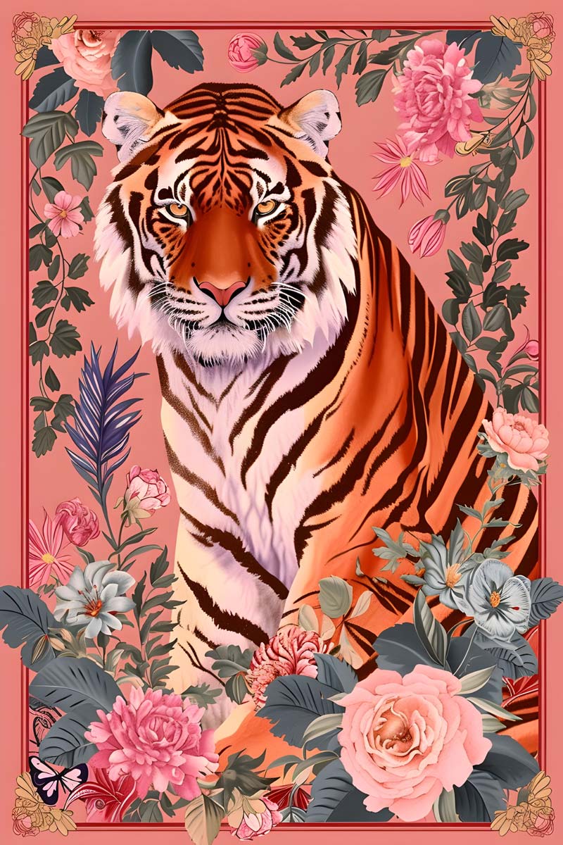 Tiger in Flower
