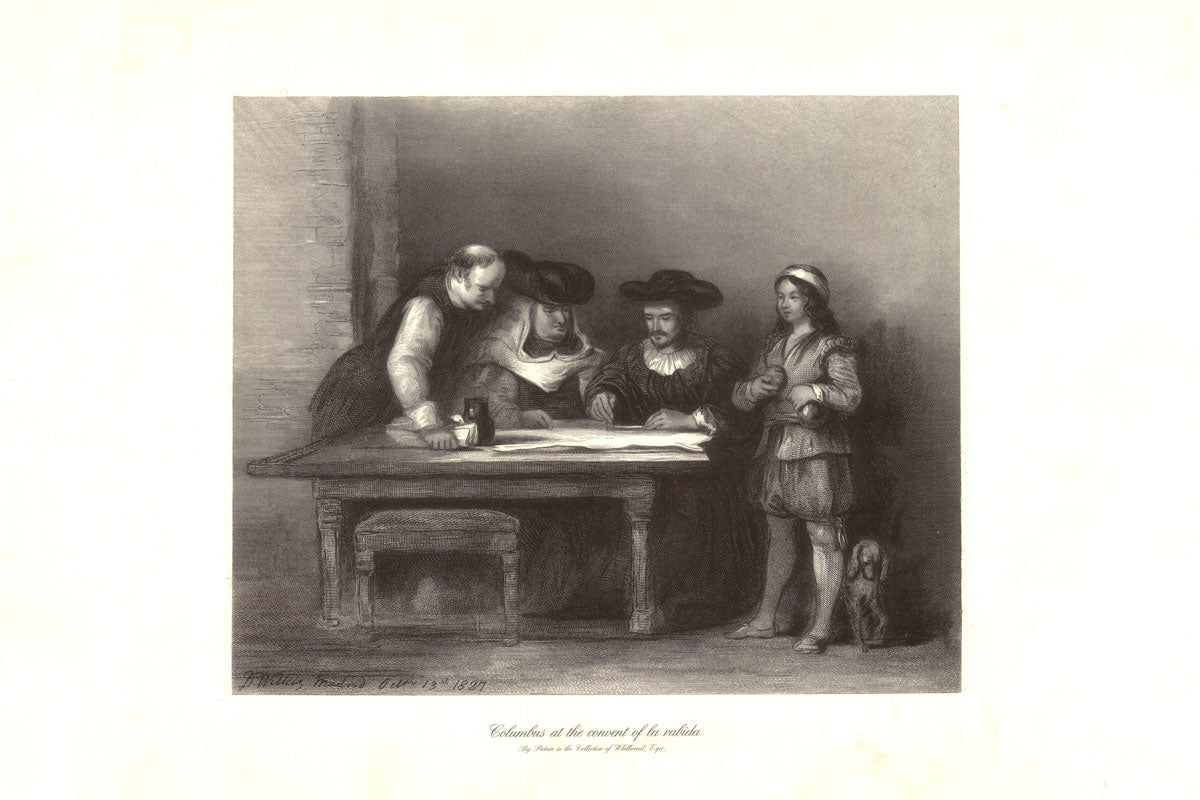 Columbus In The Monastery At La Rabida