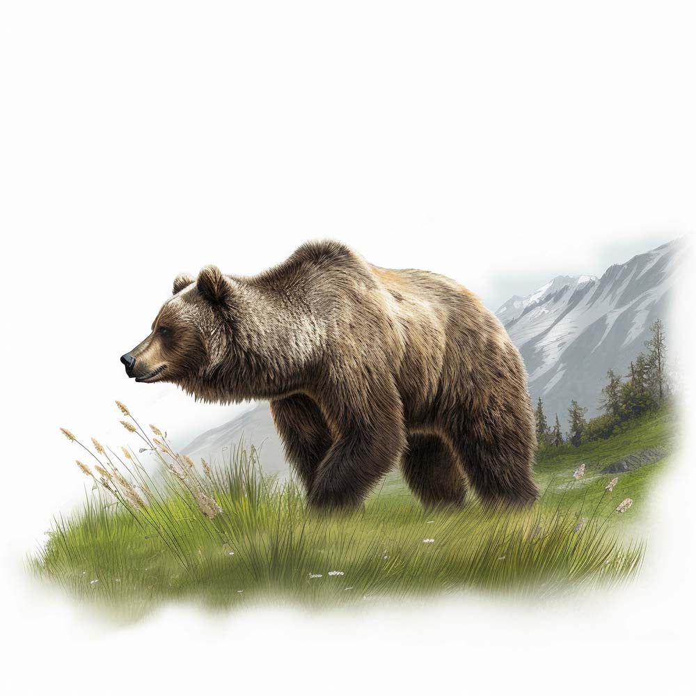 Grizzly Bear Print