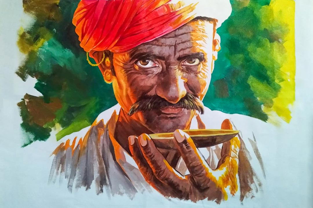 Rajasthani Man In Turban