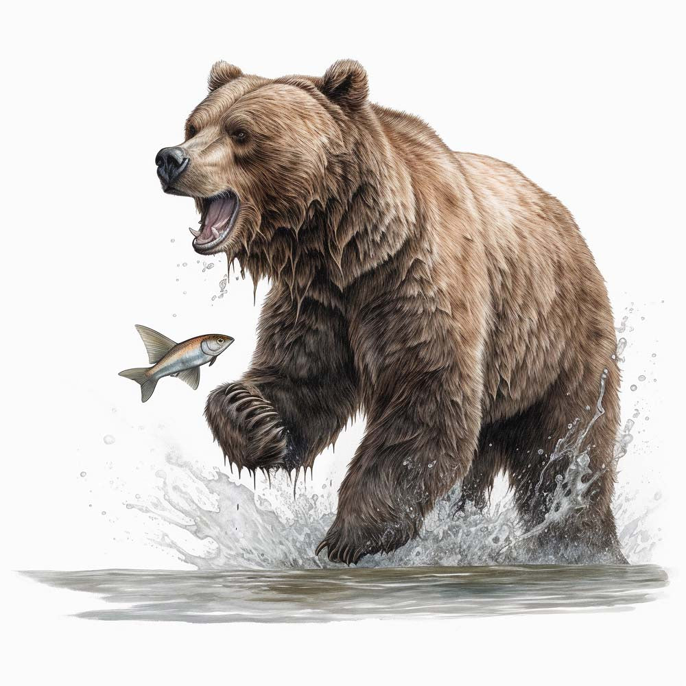 Grizzly Bear Print