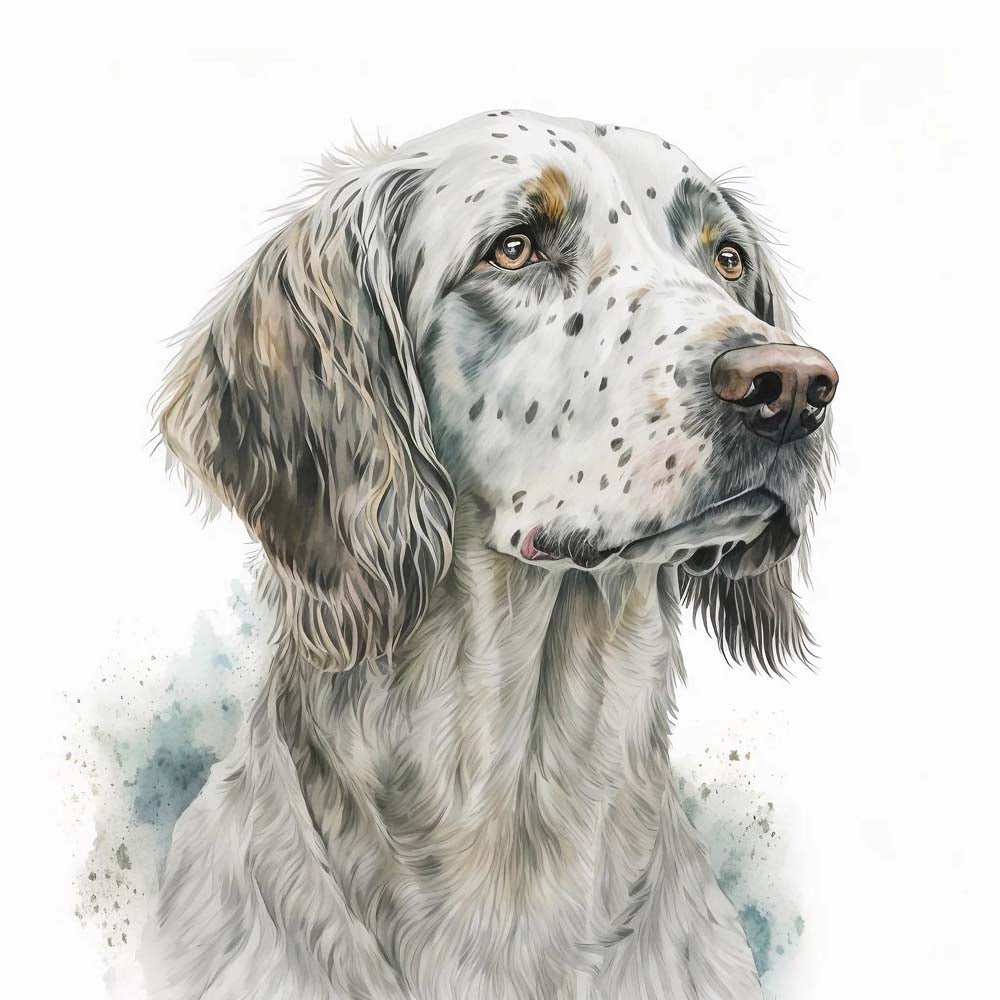 English Setter Dog Print