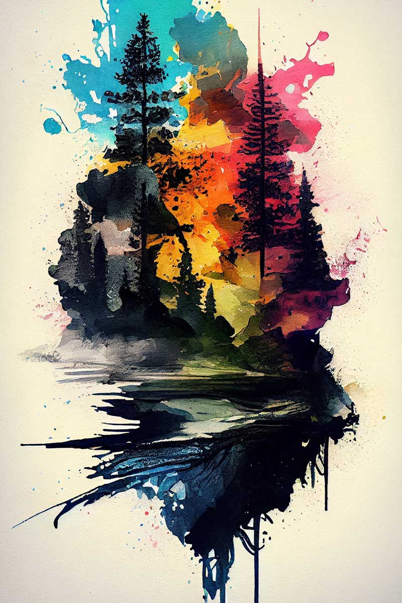Enigmatic Elegance: Abstract Beauty Amongst the Trees