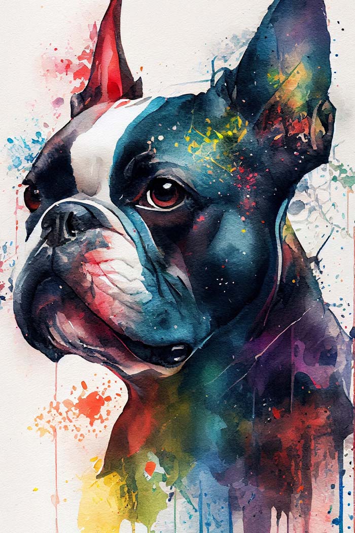 Charming Companions: Boston Terriers in Artistry