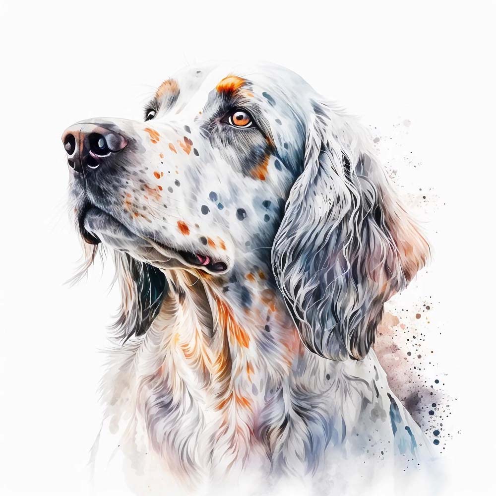 English Setter Dog Print