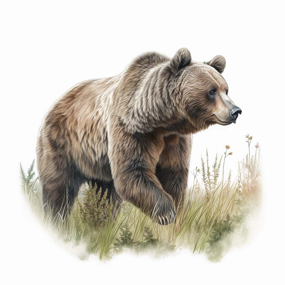 Grizzly Bear Print