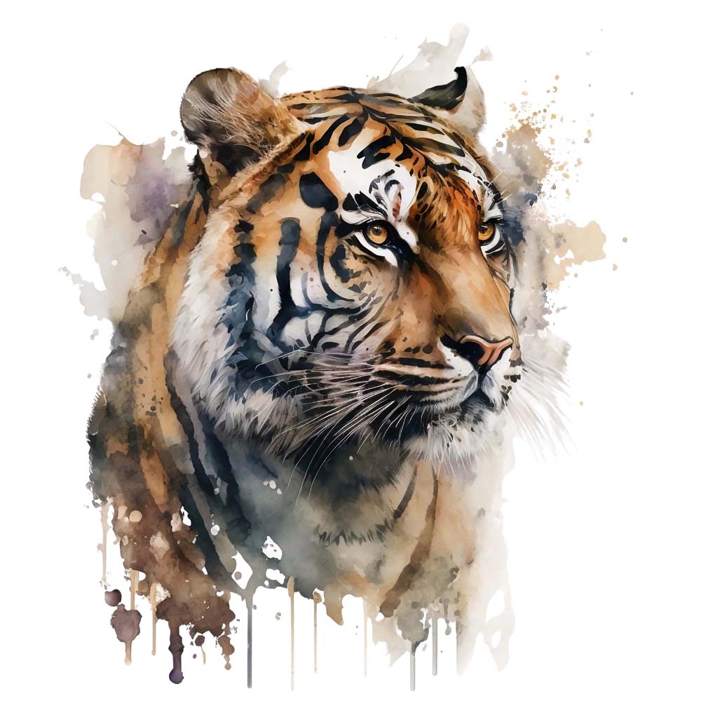 Watercolor Tiger Print