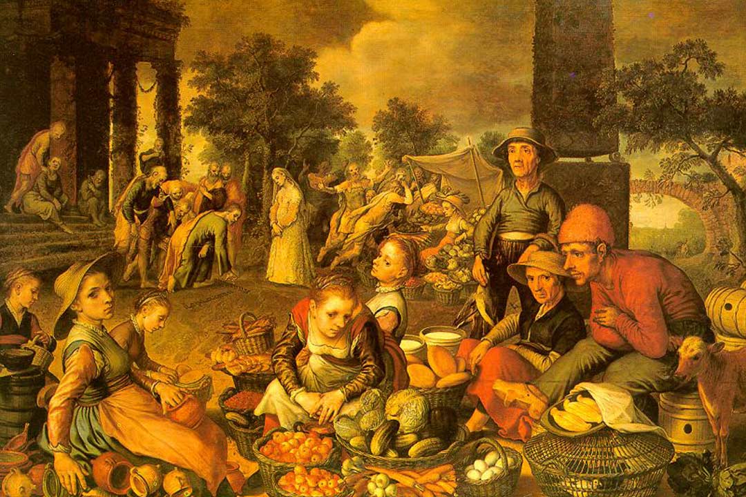 Market Scene With Christ And The Adulteress