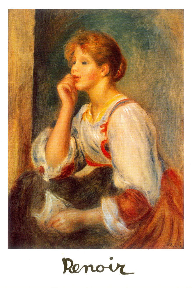 Young girl with letter