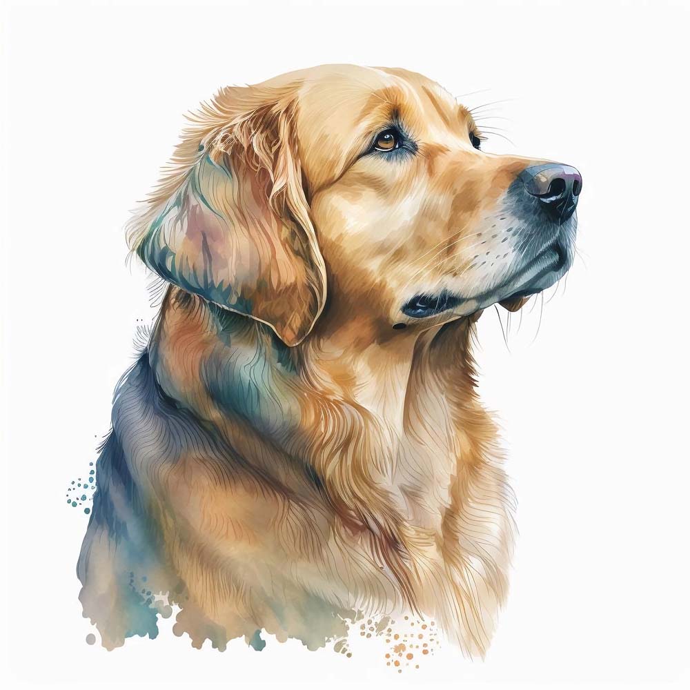 Golden Retriever Dog Print