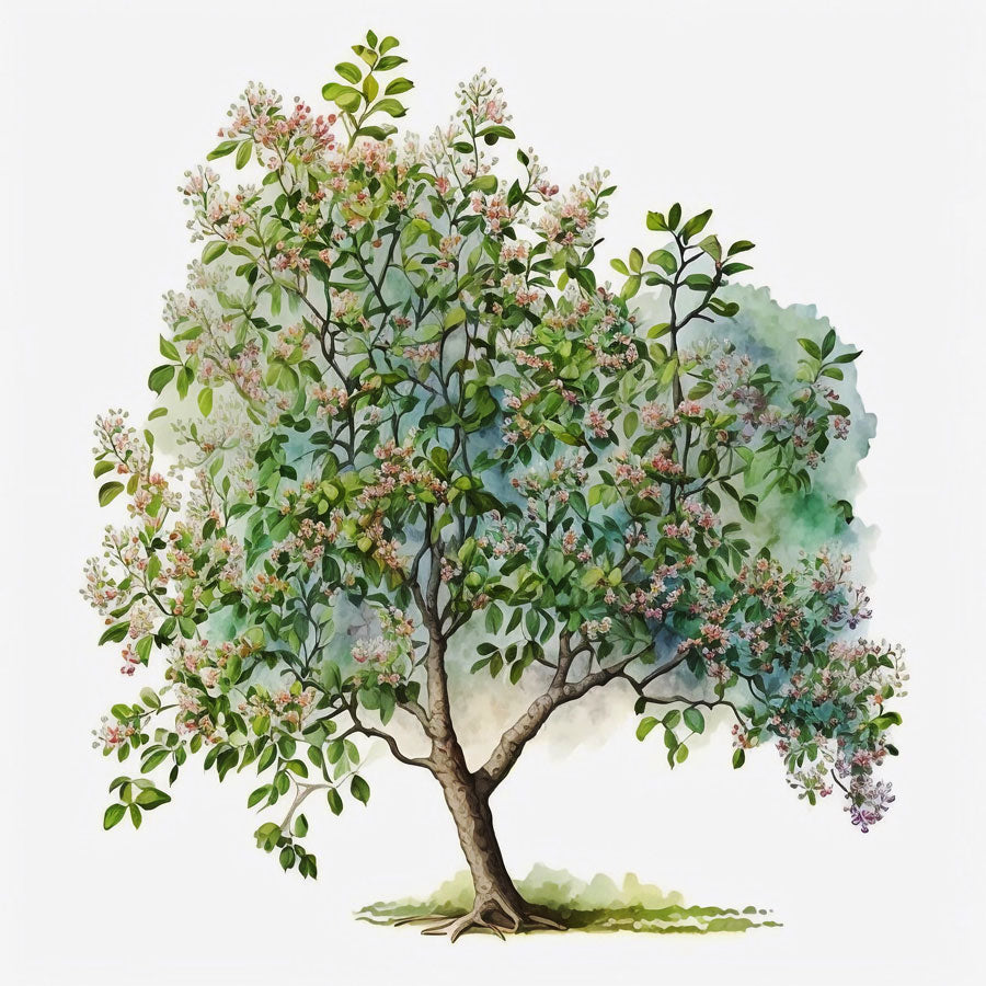 Apple tree in bloom Print