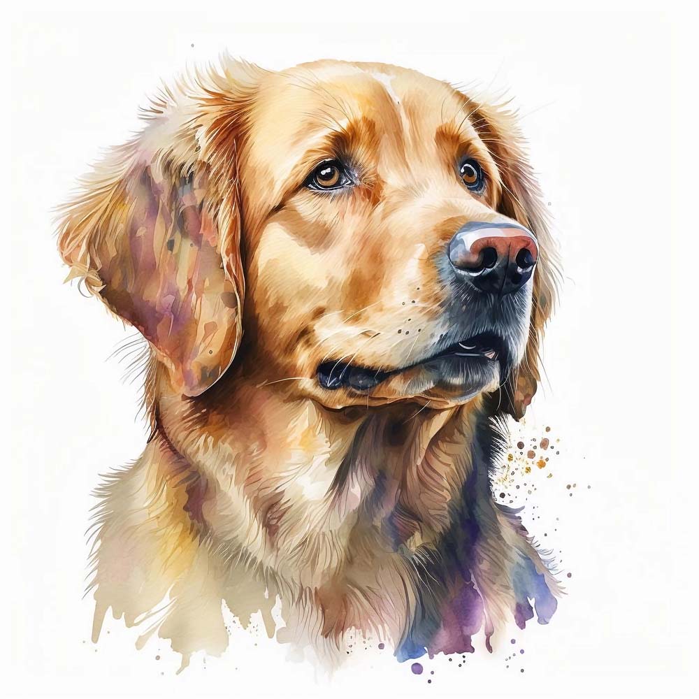 Golden Retriever Dog Print