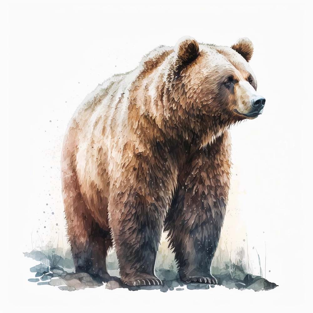 Grizzly Bear Print