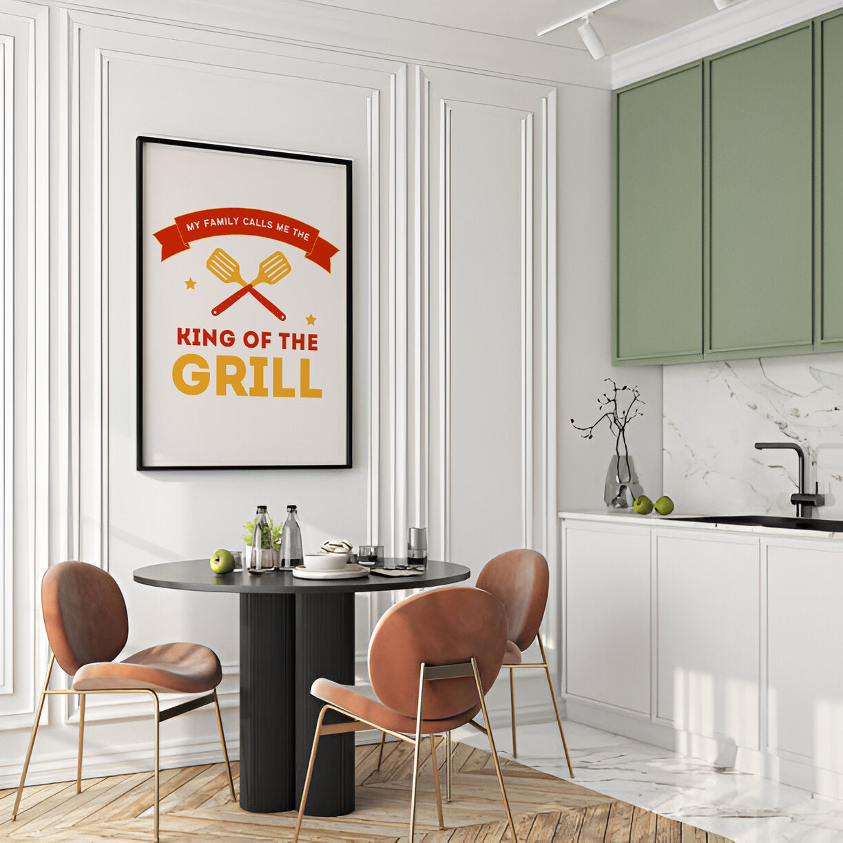 King Of The Grill - Kitchen Art Print