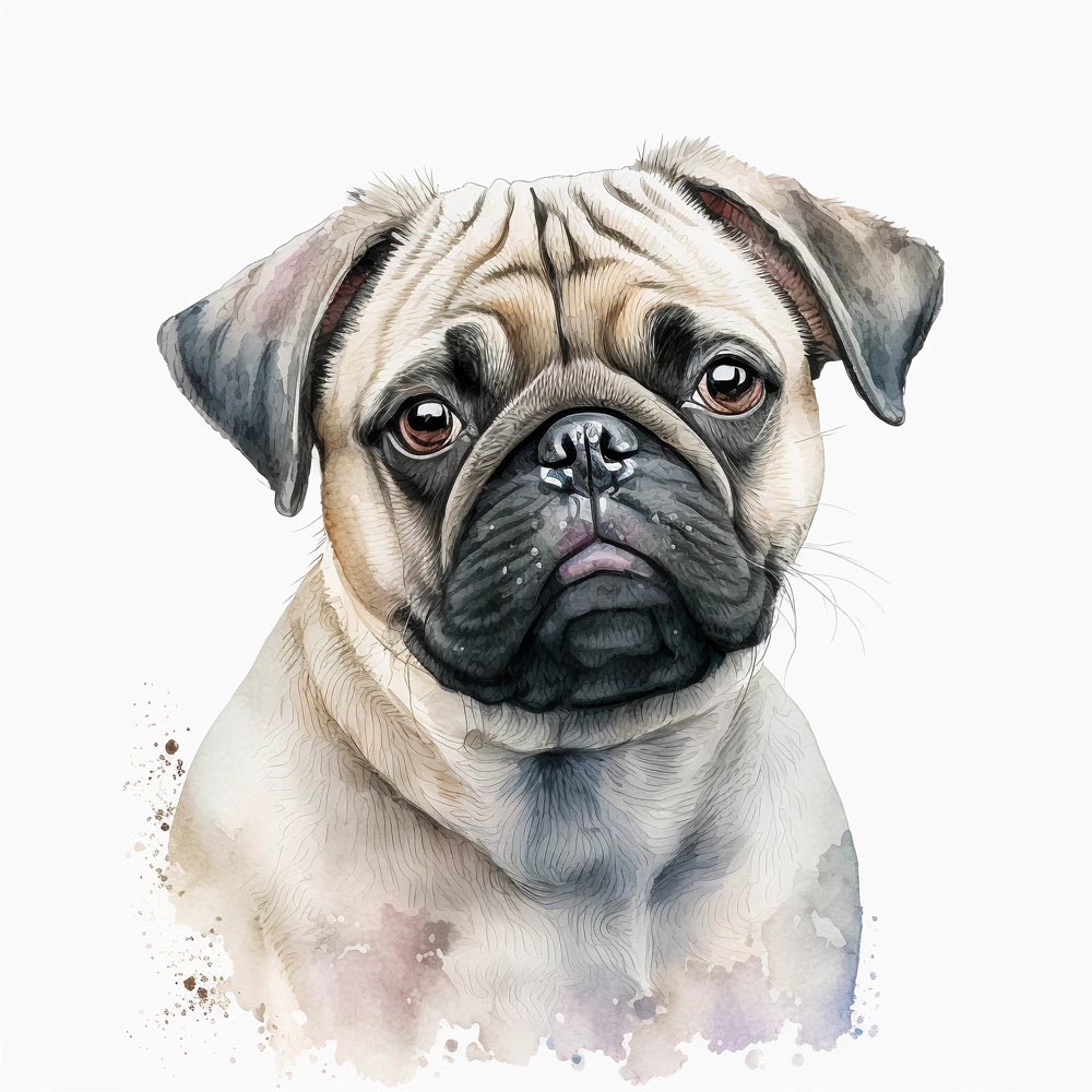 AquaBulldog Dreams: A Watercolor Tribute to Bulldog Charm
