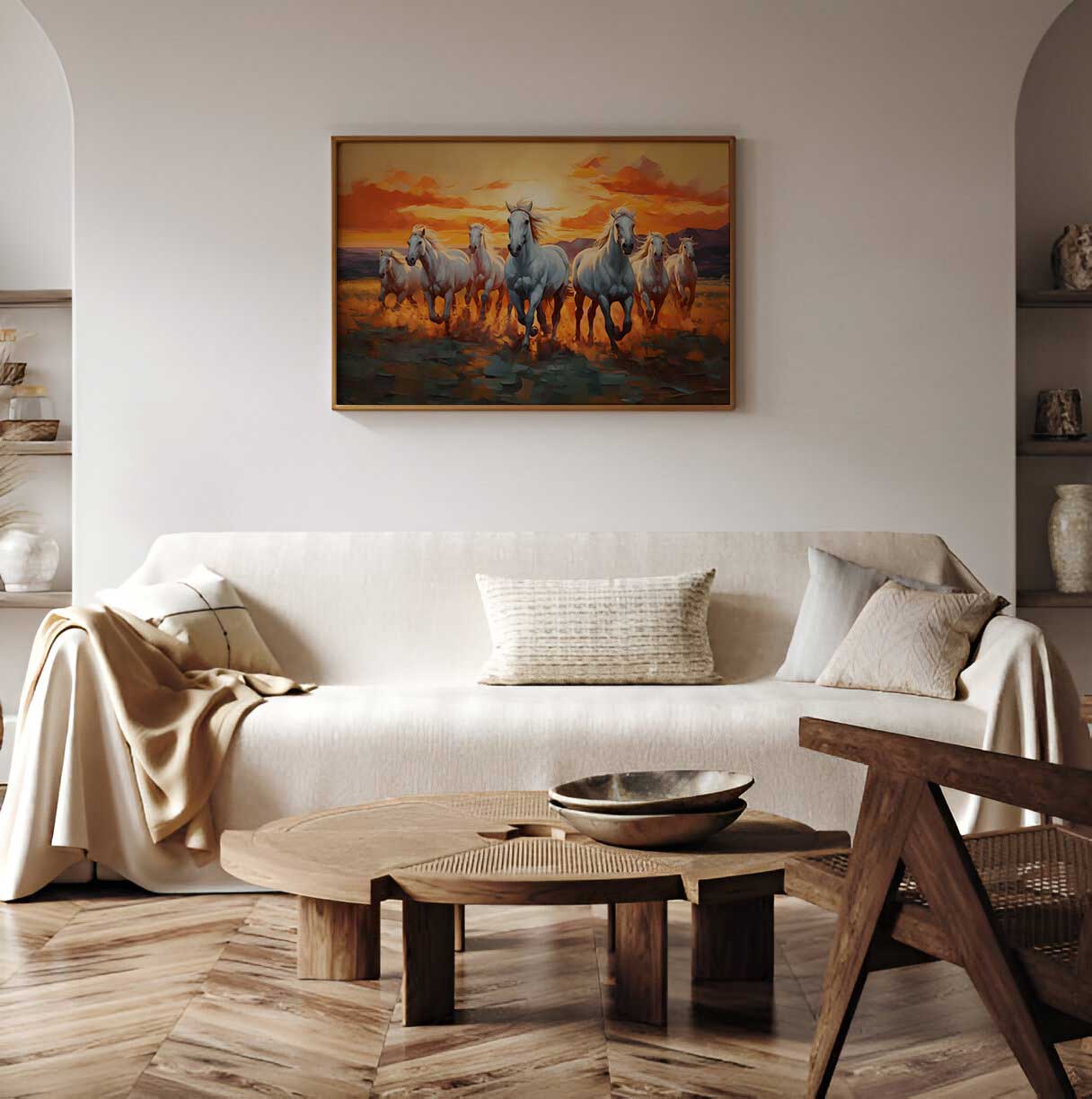 'Divya Ashva' Sunrise Momentum Vastu Wall Art