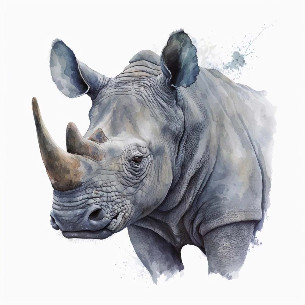 Rhinoceros Head Print