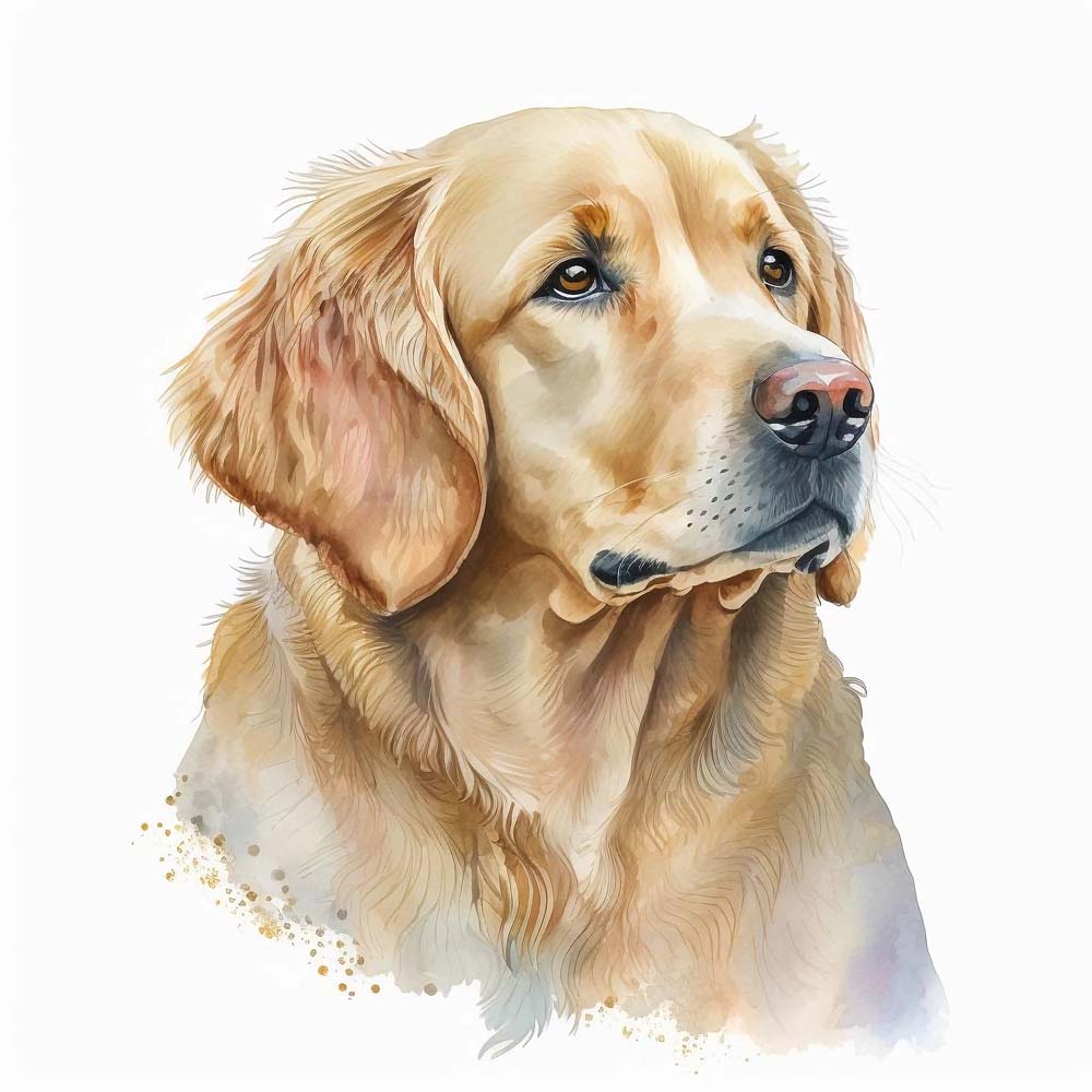 Golden Retriever Dog Print