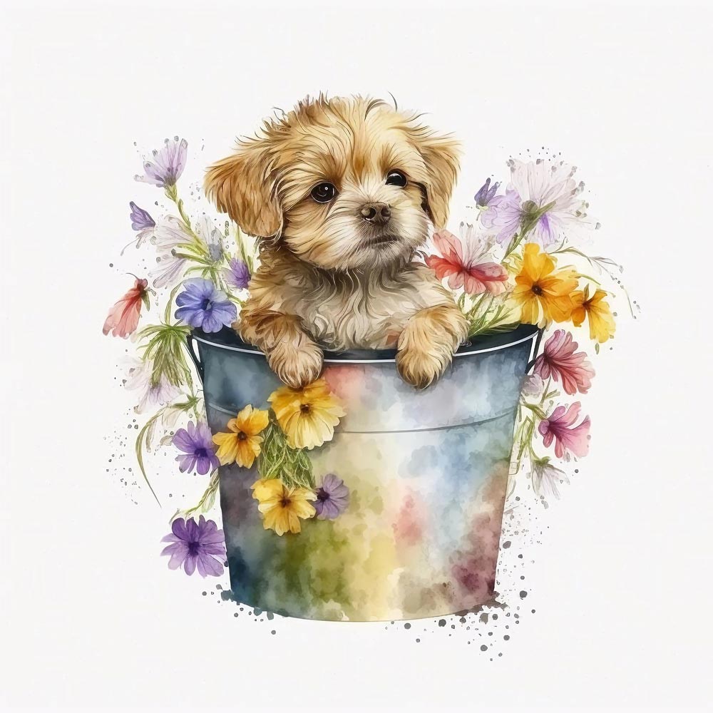 Whiskered Comfort: Beloved Pet Nestled in a Bucket