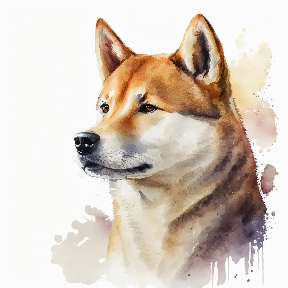 Simplicity and Spirit: Shiba Inu Dogs in Artistic Splendor