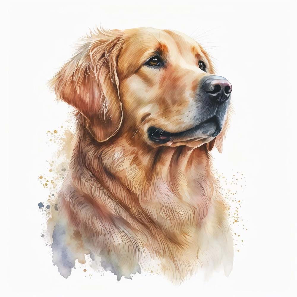 Golden Retriever Dog Print