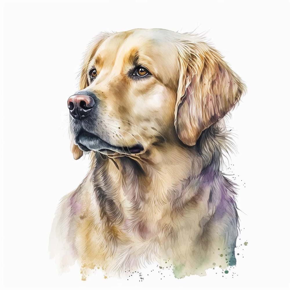 Golden Retriever Dog Print