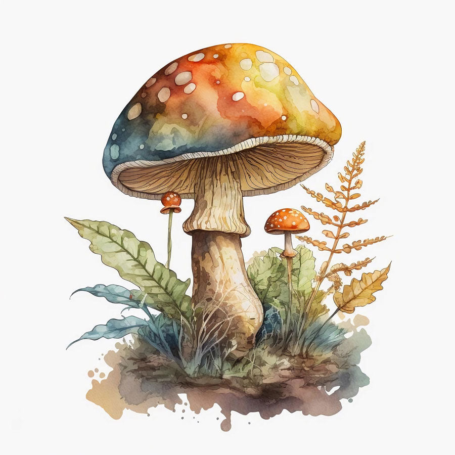 Whimsical Fungi: Watercolor Mushroom Magic