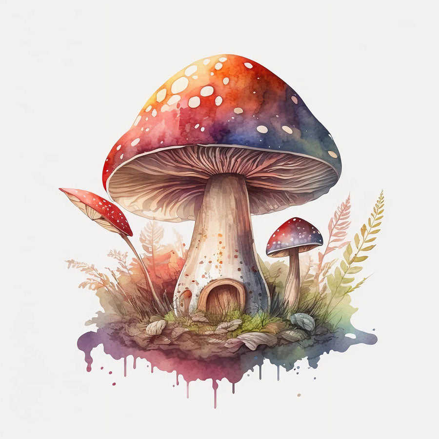 Whimsical Fungi: Watercolor Mushroom Magic