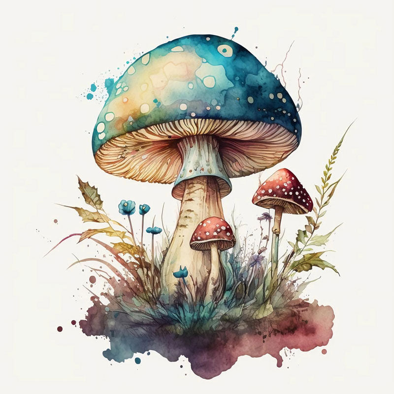 Whimsical Fungi: Watercolor Mushroom Magic