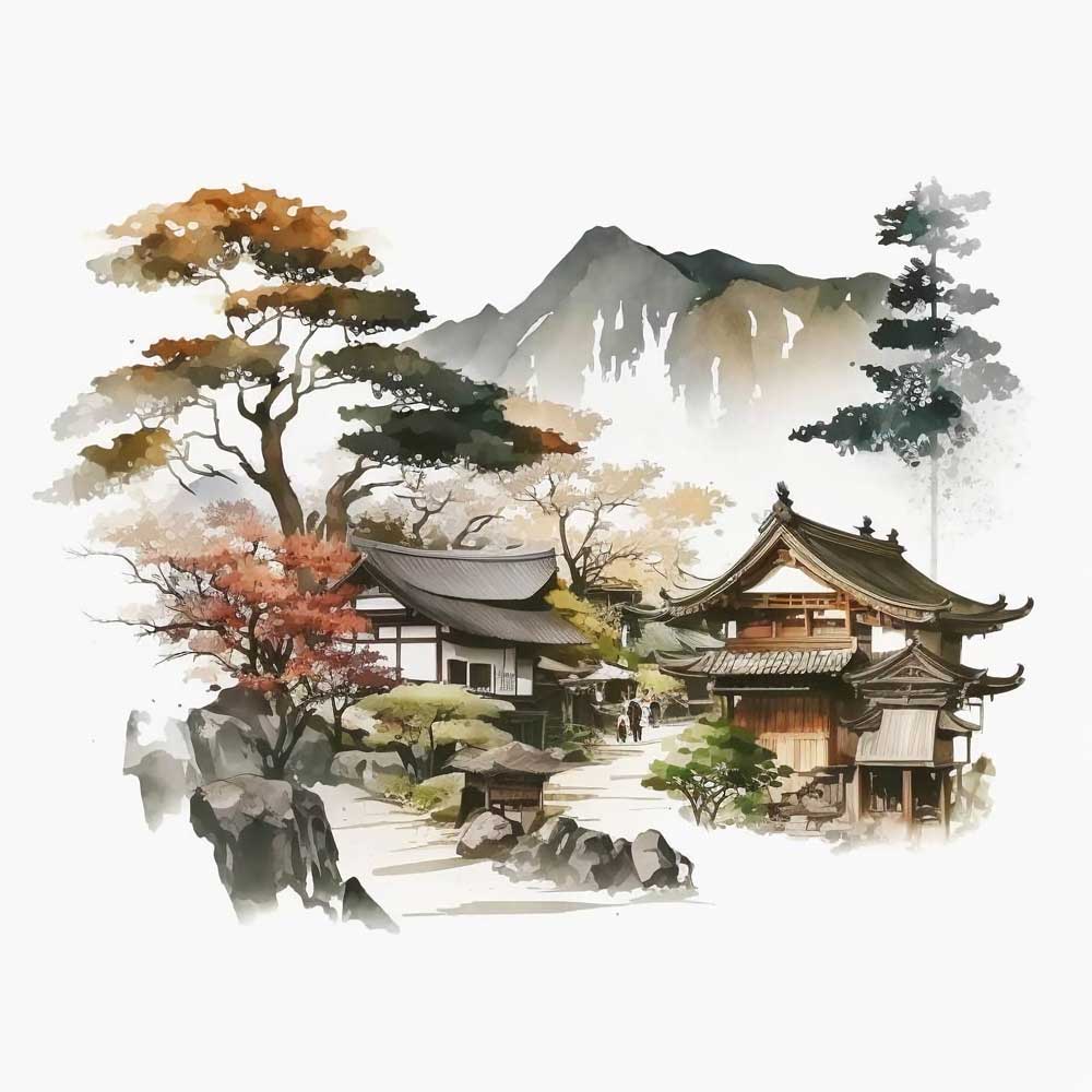 Peaceful Village Print
