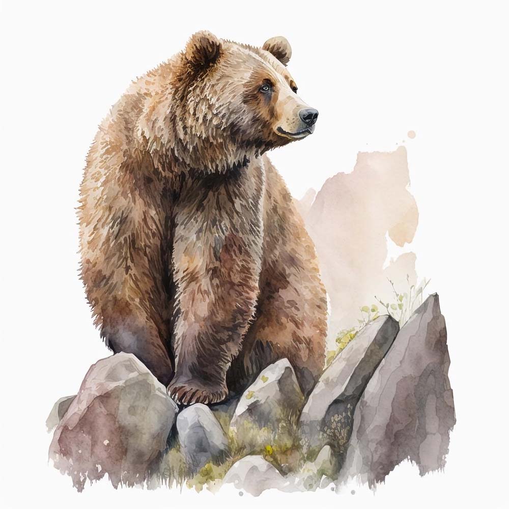 Grizzly Bear Print