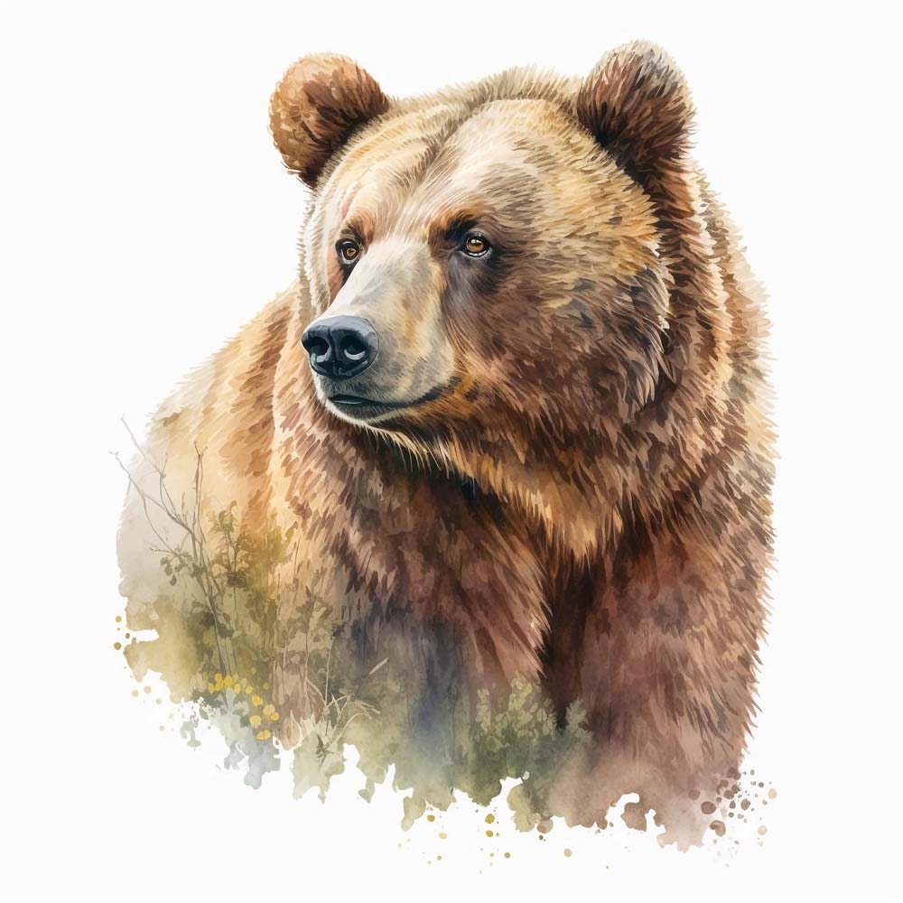 Grizzly Bear Print