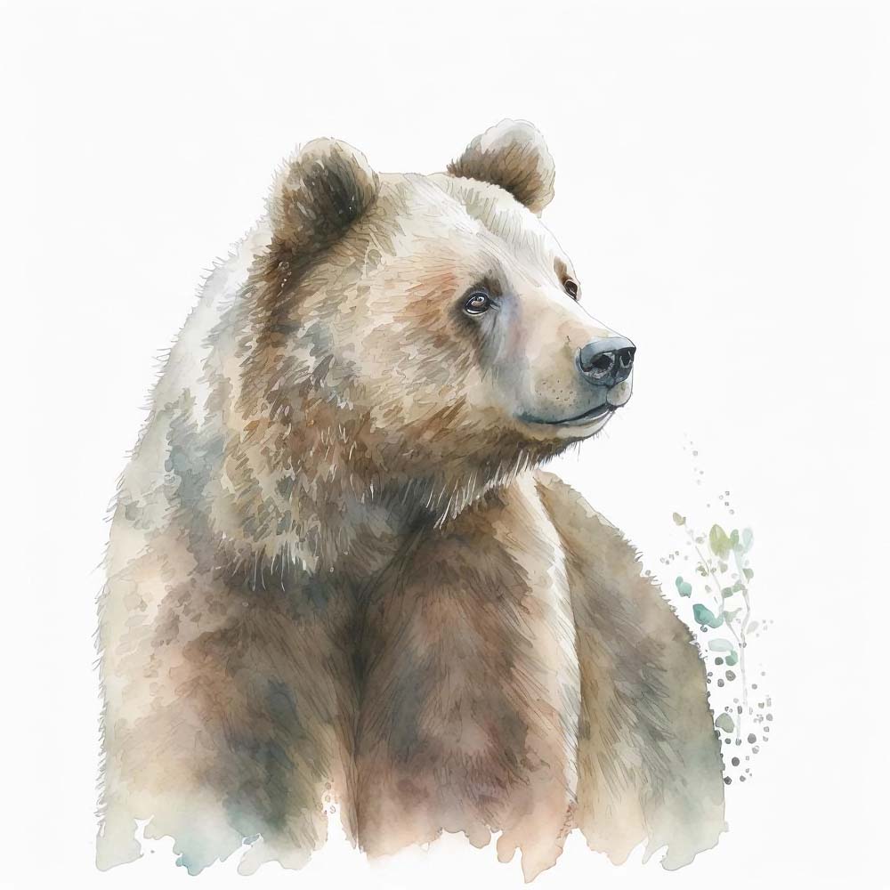Grizzly Bear Print