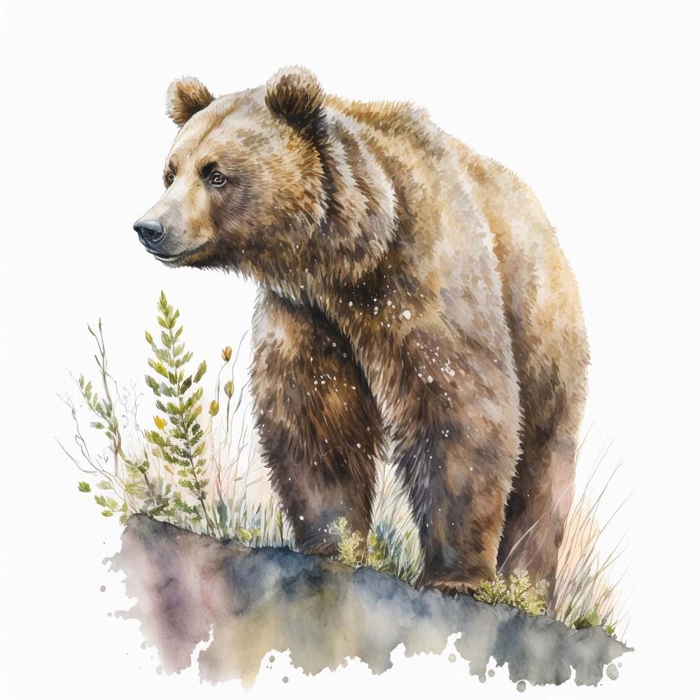 Grizzly Bear Print