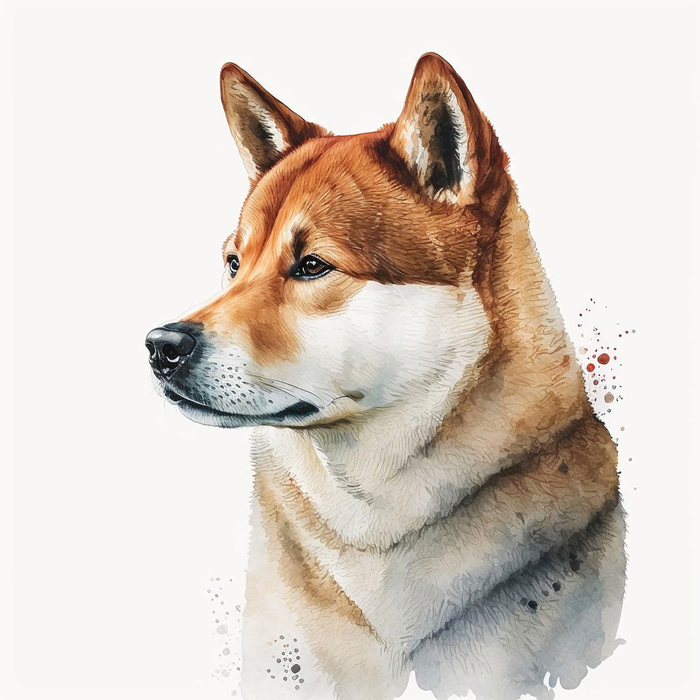 Simplicity and Spirit: Shiba Inu Dogs in Artistic Splendor