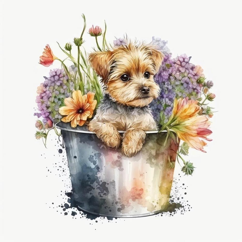Whiskered Comfort: Beloved Pet Nestled in a Bucket
