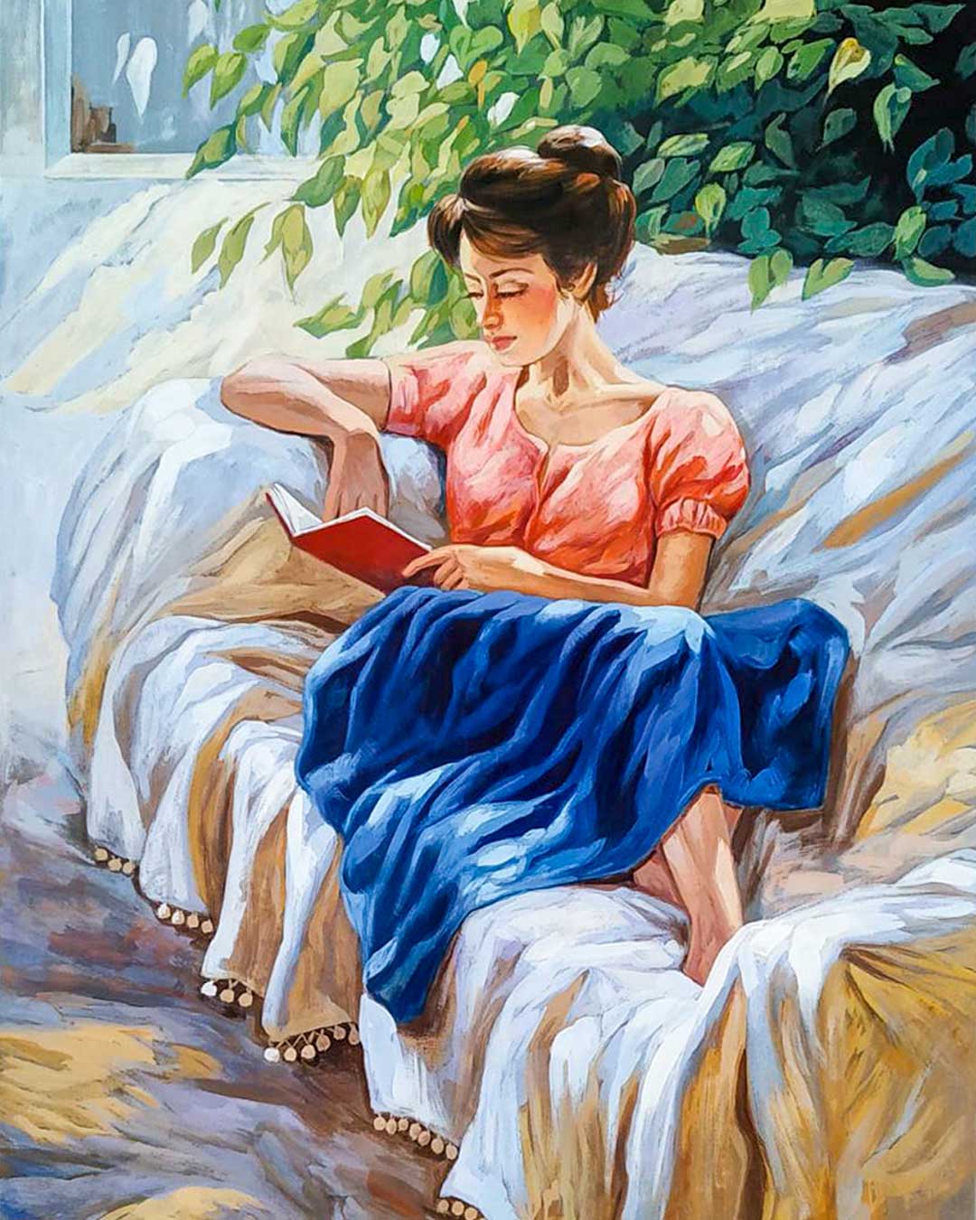 Girl Reading Novel