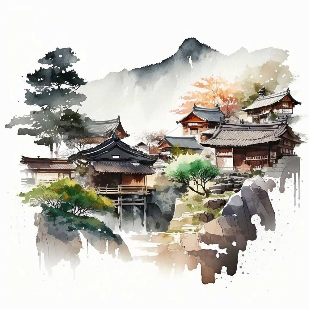 Mountain Village Print