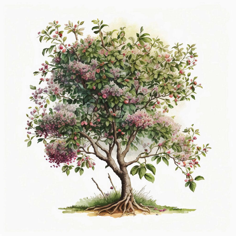 Apple tree in bloom Print