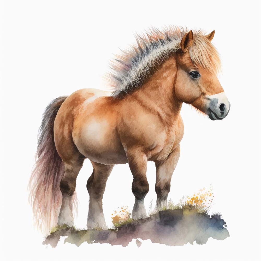 Cute little pony Horse Print