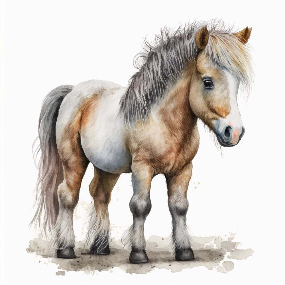 Cute little pony Horse Print