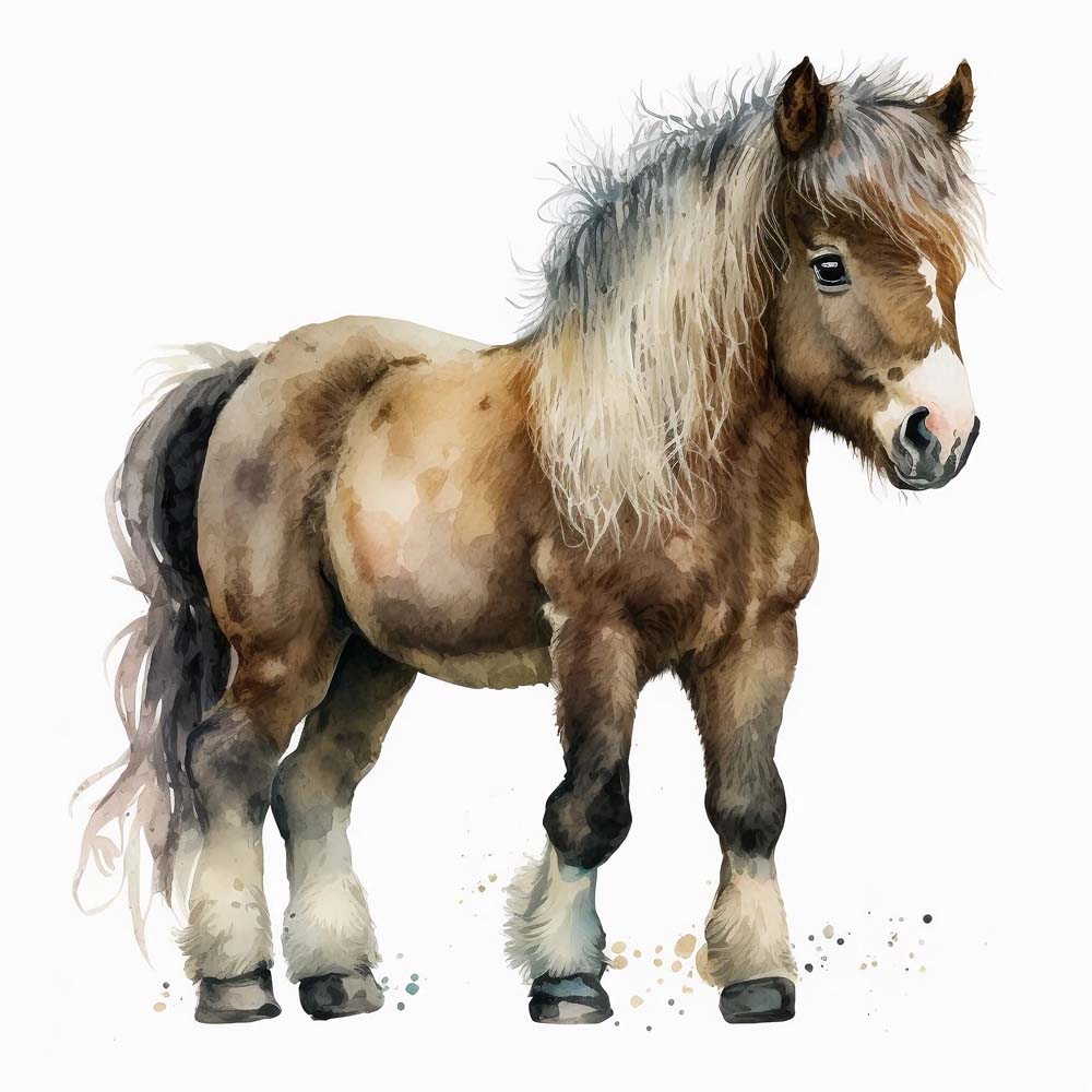 Cute little pony Horse Print