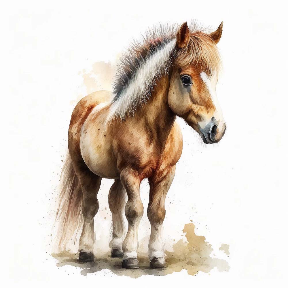 Cute little pony Horse Print