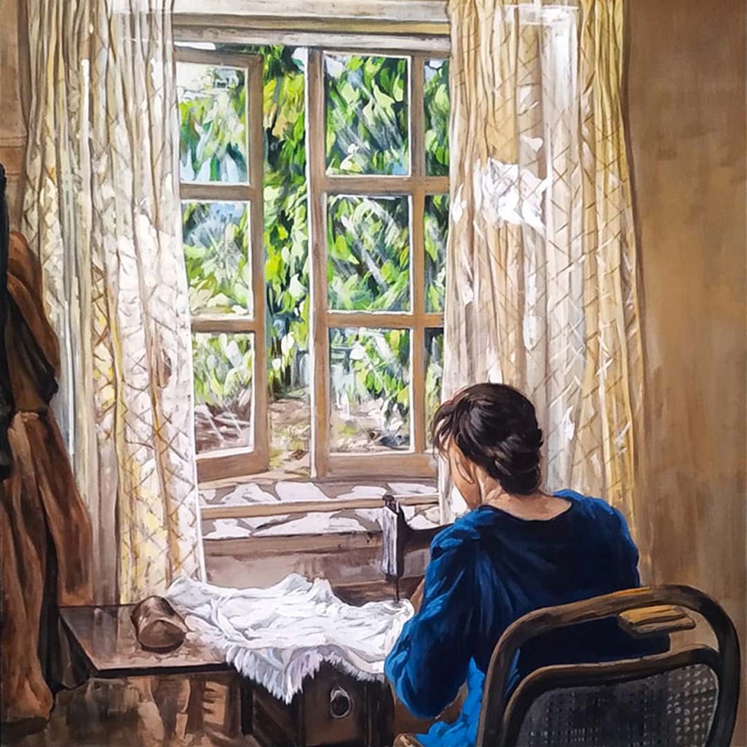 Sewing (The artists Wife)