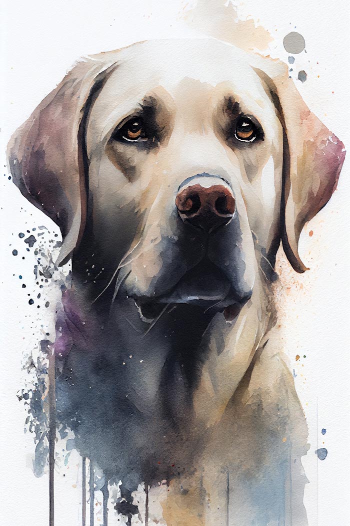 Loyal Guardians in Watercolor: Celebrating Labrador Retrievers