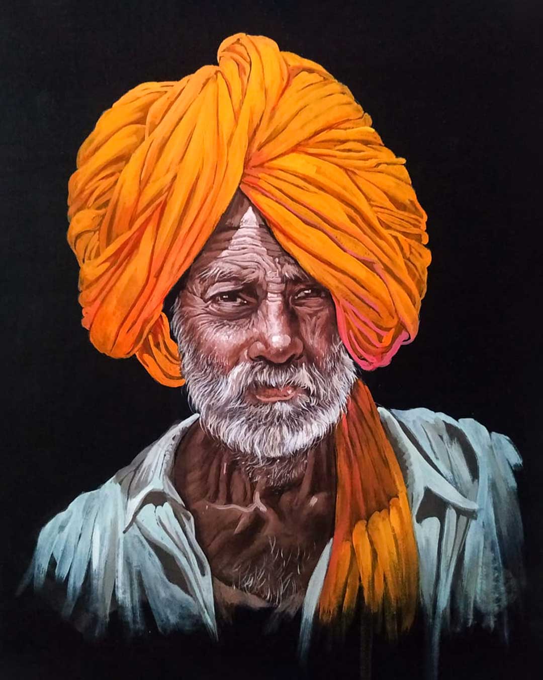 Rajasthani Man in Turban XII