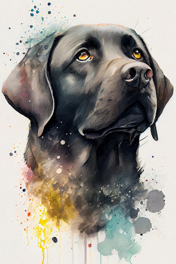 Loyal Guardians in Watercolor: Celebrating Labrador Retrievers