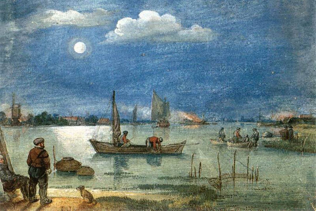 Fishermen By Moonlight