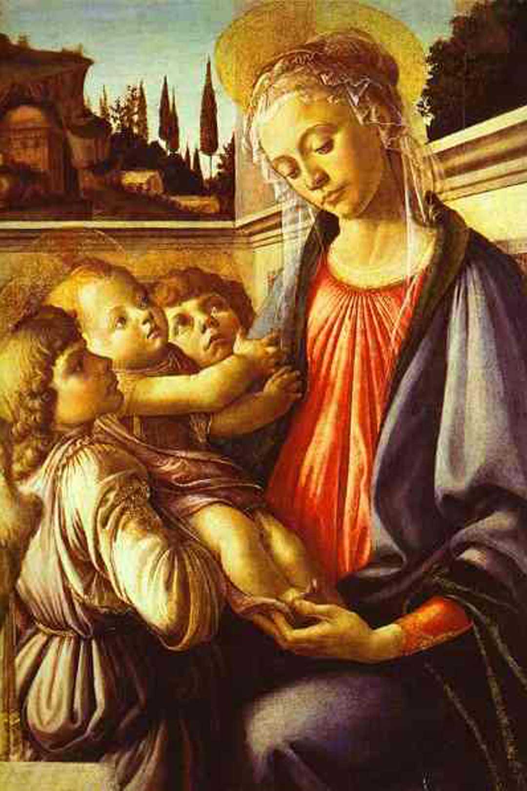 Madonna and Child and Two Angels